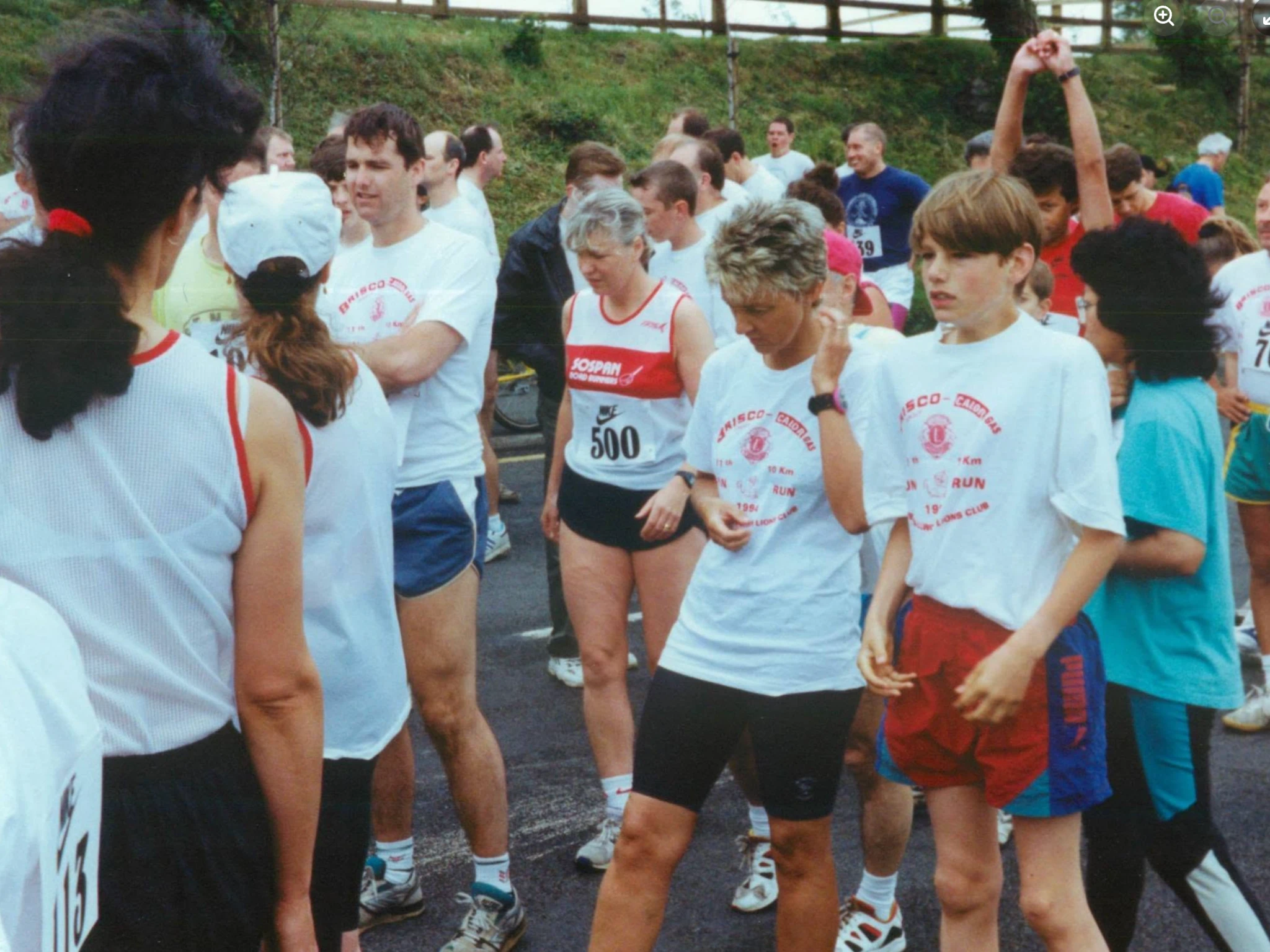 Runners gathering before a historic BRISCO Gorseinon race